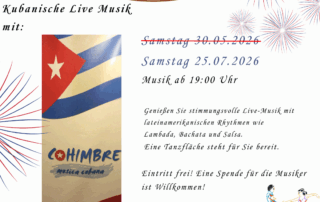 Kubanische Live Musik mit Cohimbre Musica Cubana www.cohimbre.com