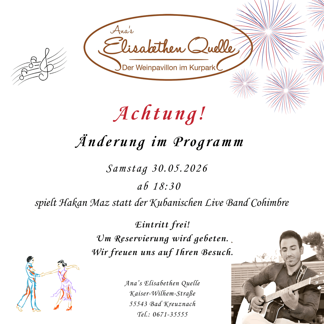 Kubanische Live Musik Änderung im Programm