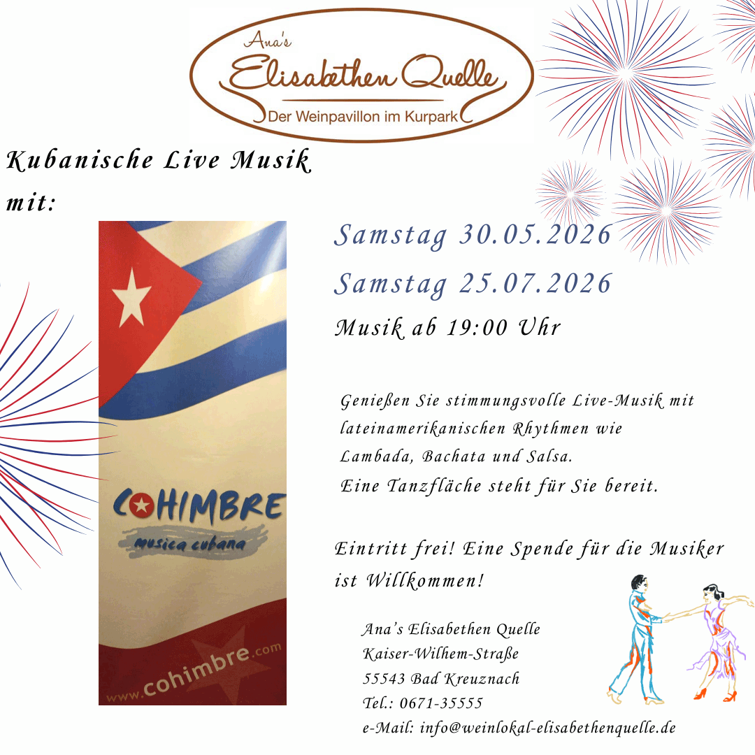 Kubanische Live Musik mit Cohimbre Musica Cubana www.cohimbre.com