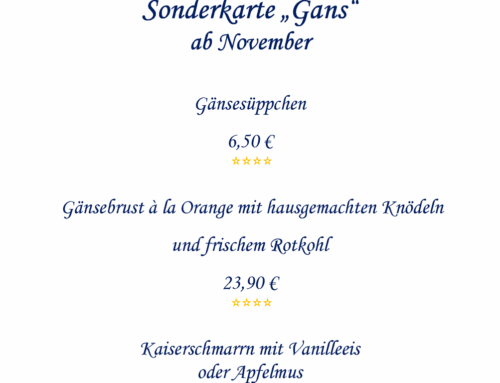 Sonderkarte „Gans“ ab November